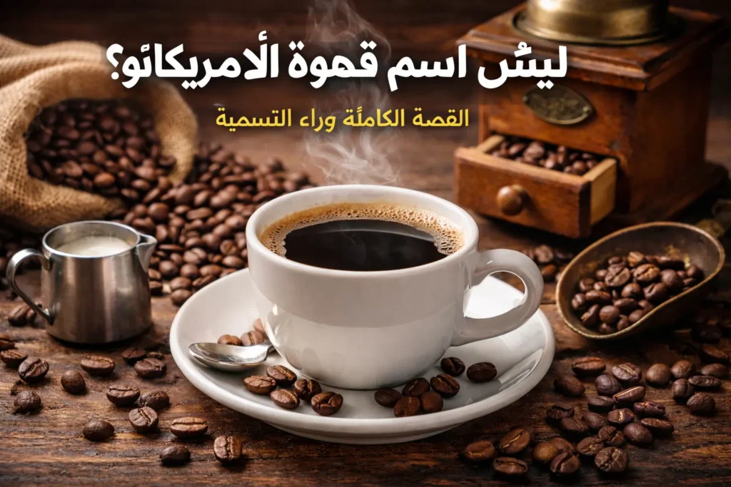 قهوة أمريكانو سوداء ولماذا اسمها مختلف