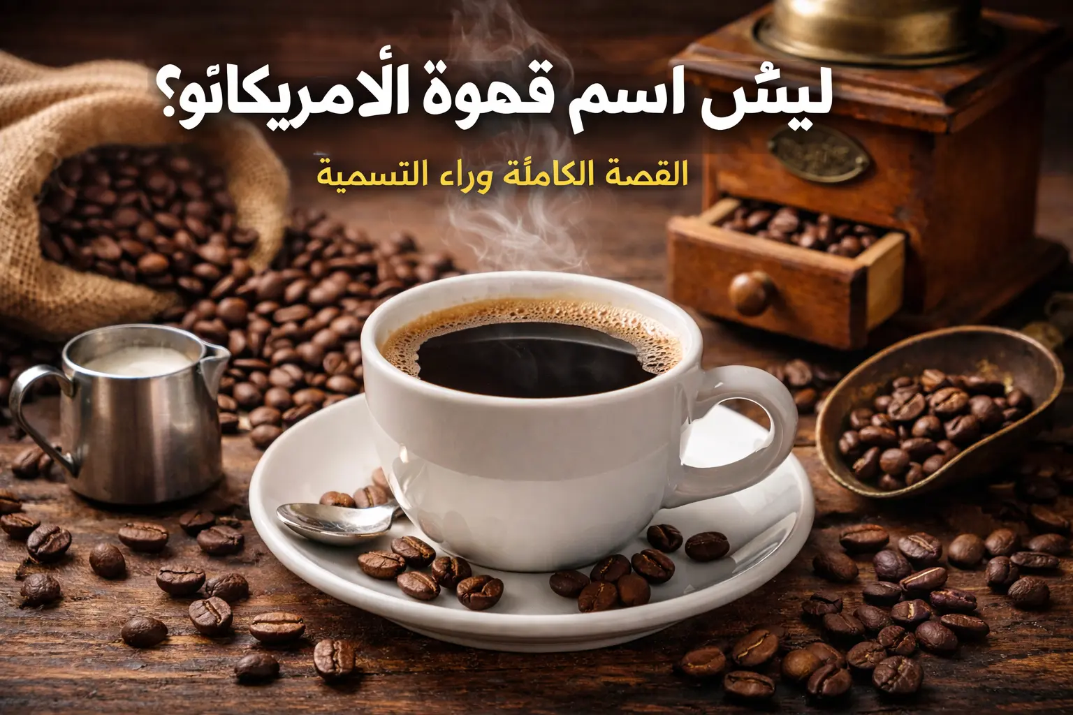 قهوة أمريكانو سوداء ولماذا اسمها مختلف