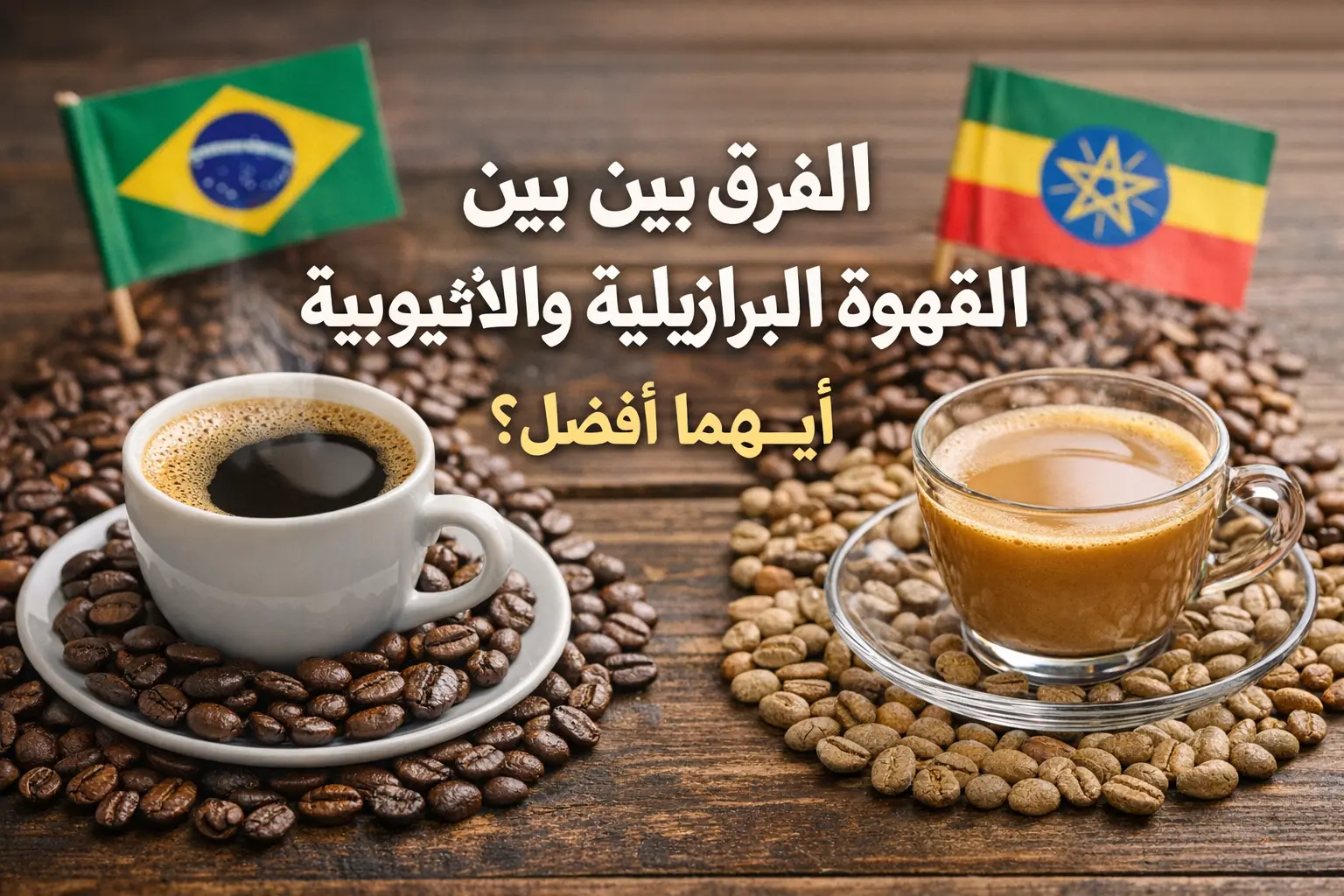 الفرق بين القهوة البرازيلية والإثيوبية